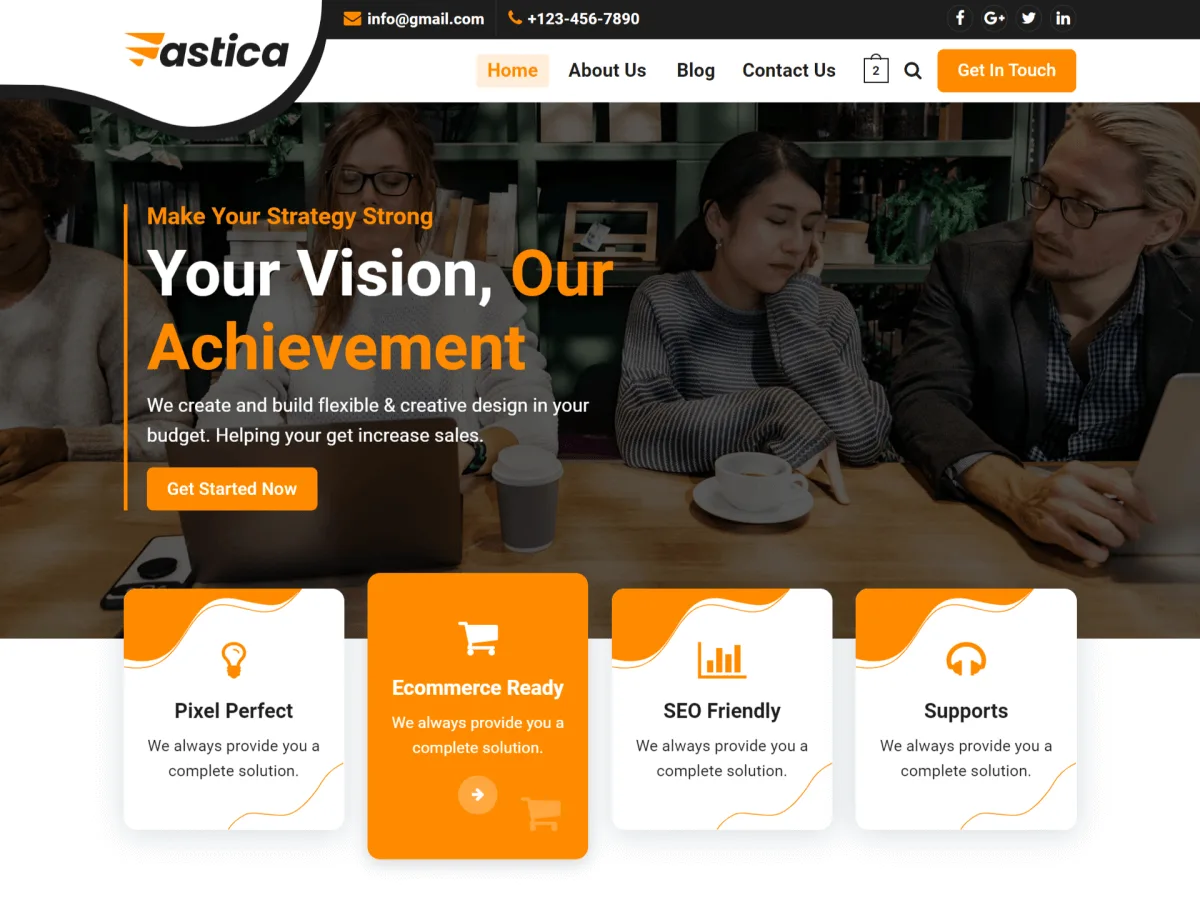 Fastica web sitesi teması önizlemesi