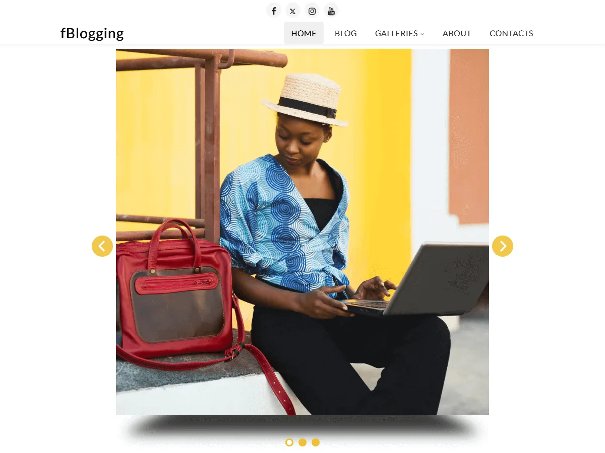 fBlogging web sitesi teması önizlemesi
