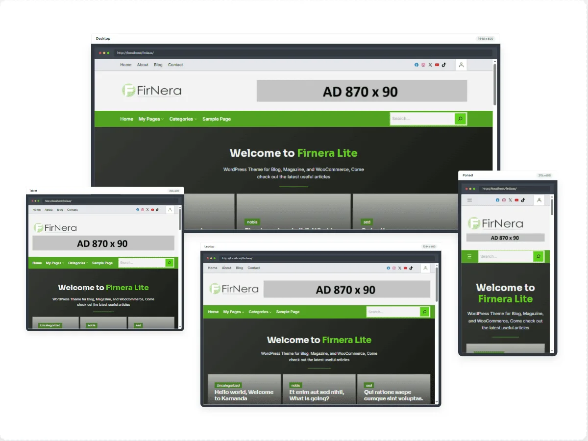 Firnera Lite web sitesi teması önizlemesi