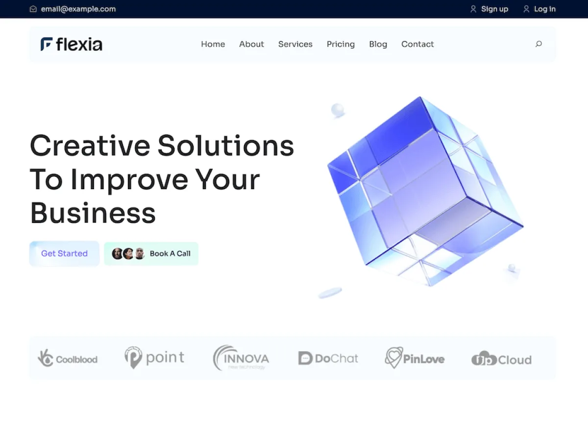 Flexia web sitesi teması önizlemesi
