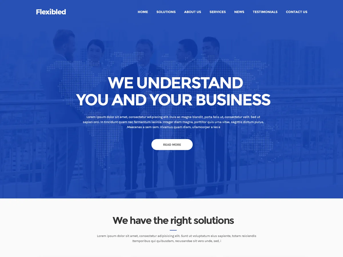 Flexibled web sitesi teması önizlemesi