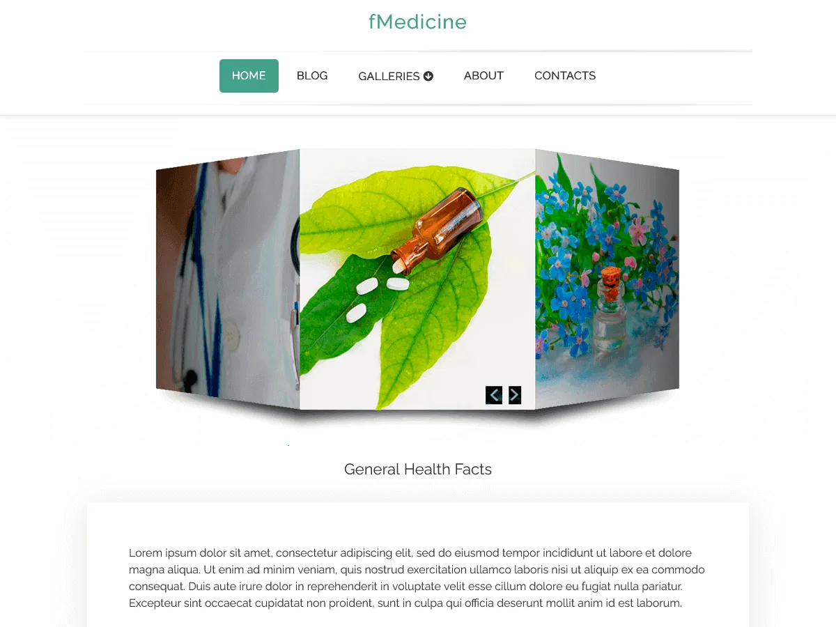 fMedicine web sitesi teması önizlemesi