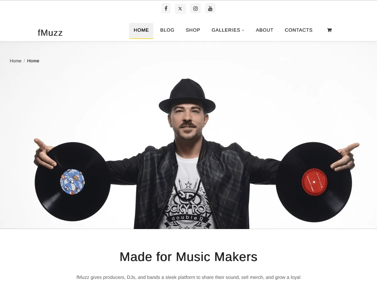 fMuzz müzik web sitesi teması