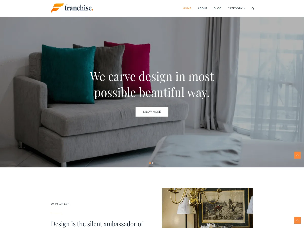Franchise kurumsal web sitesi teması önizlemesi