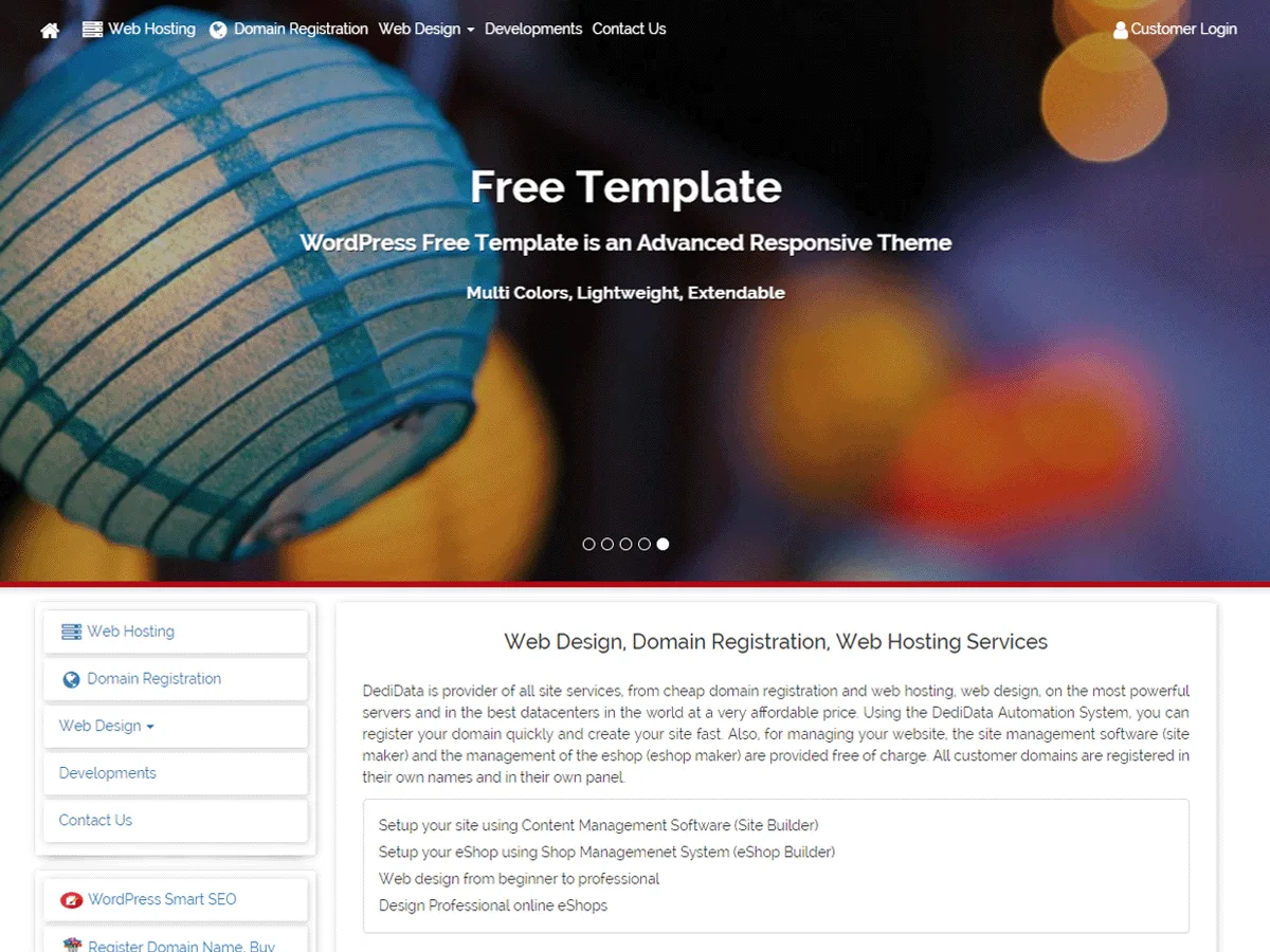 Free Template web sitesi teması önizlemesi