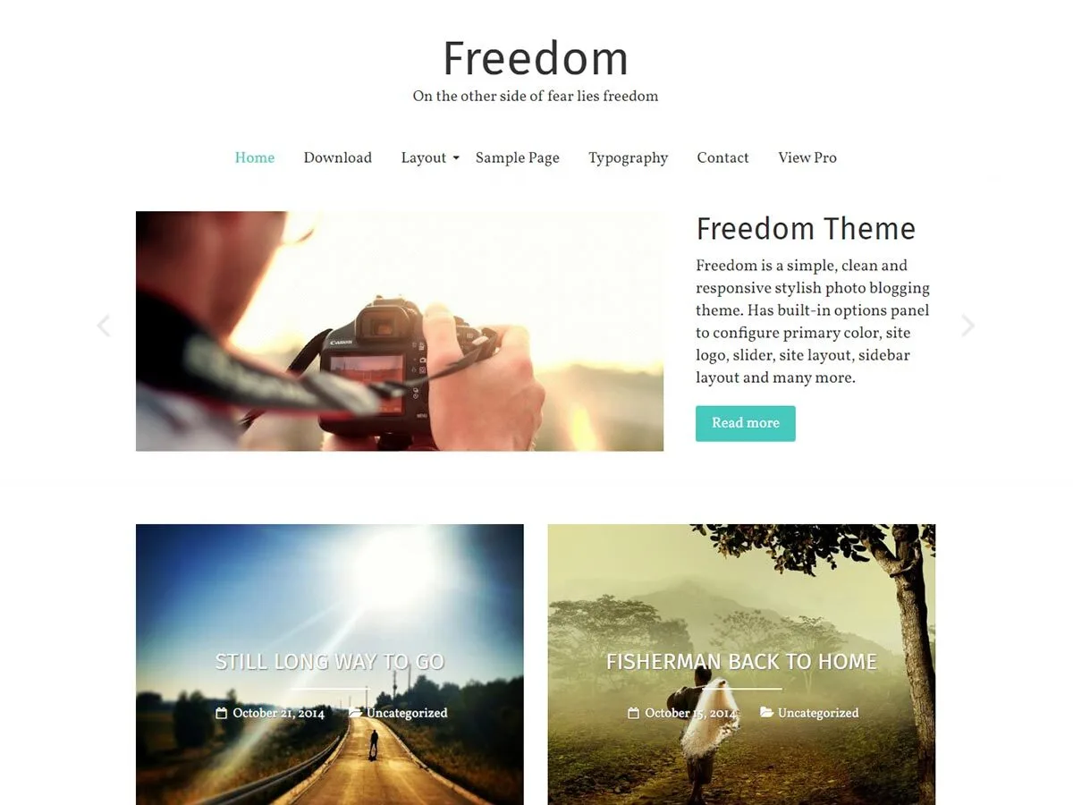 Freedom web sitesi teması önizlemesi