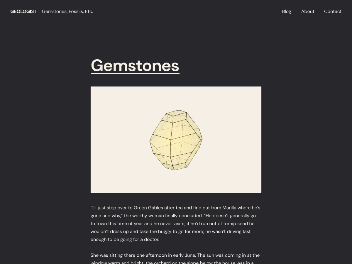 Geologist web sitesi teması önizlemesi
