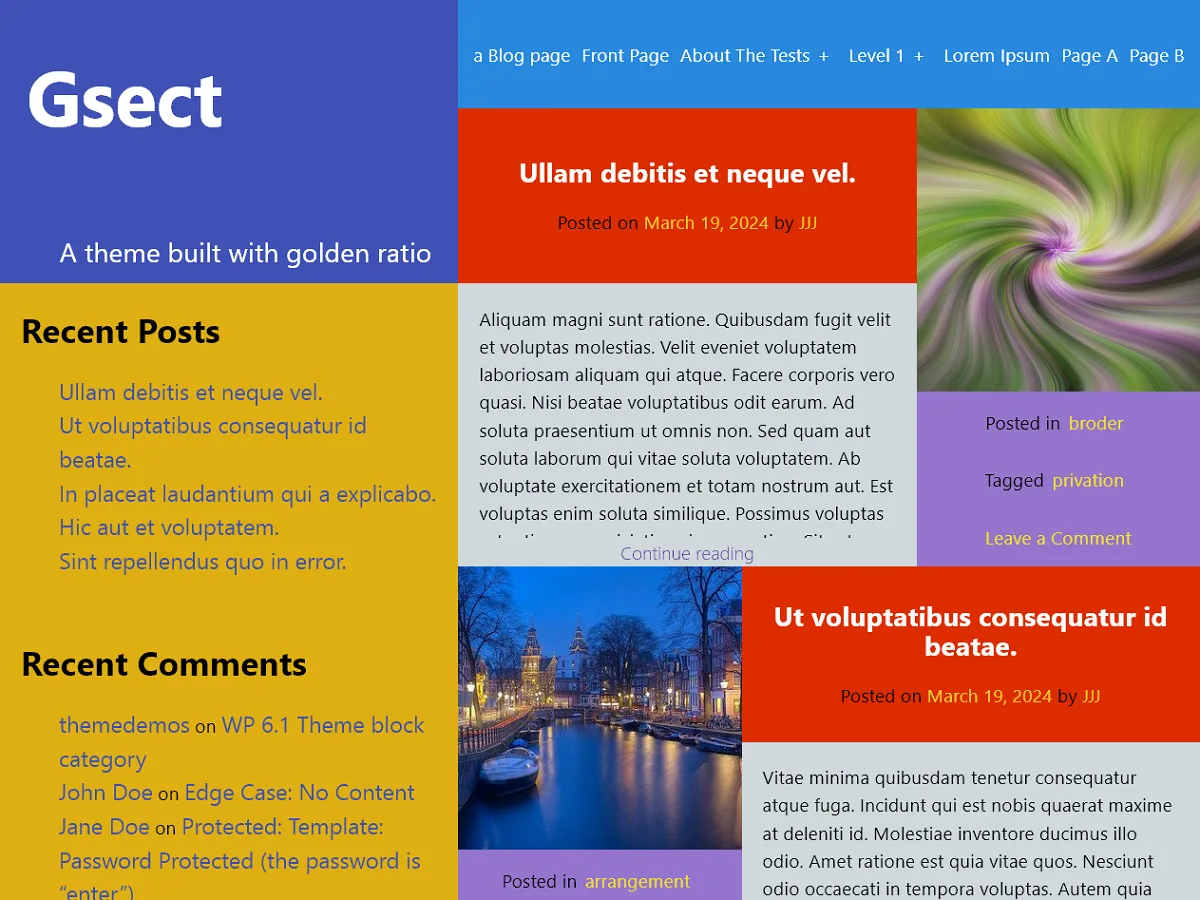 Gsect web sitesi teması önizlemesi