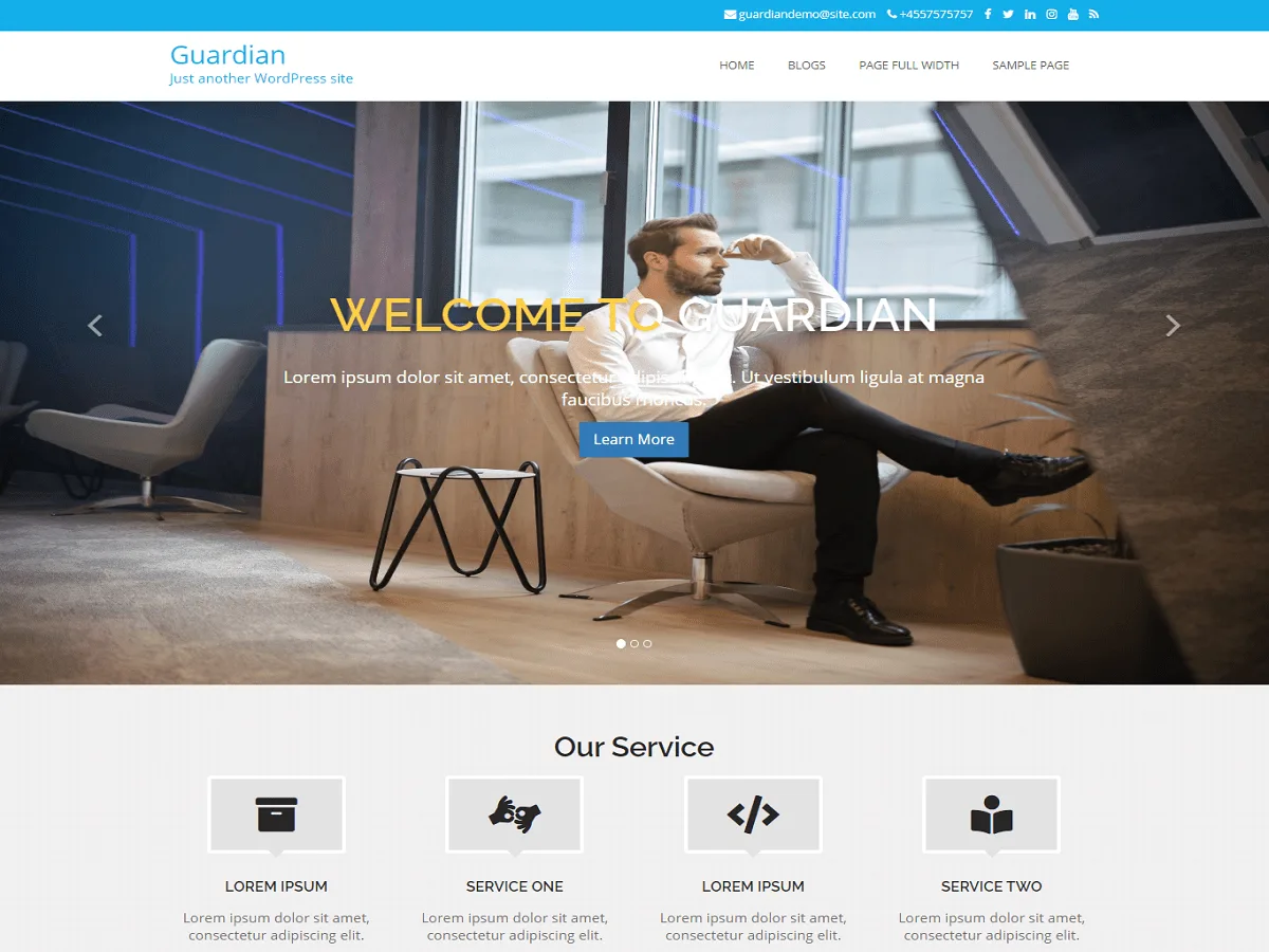 Guardian web sitesi teması özellikleri
