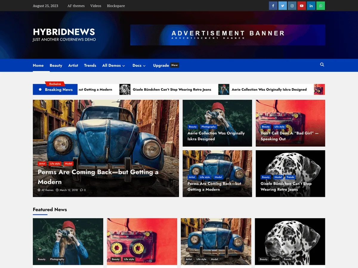 HybridNews teması ile haber ve blog sitesi tasarımı