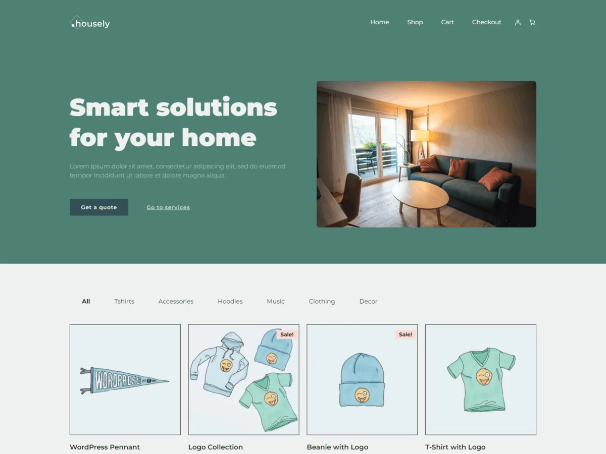 iConvert Housely web sitesi teması önizlemesi