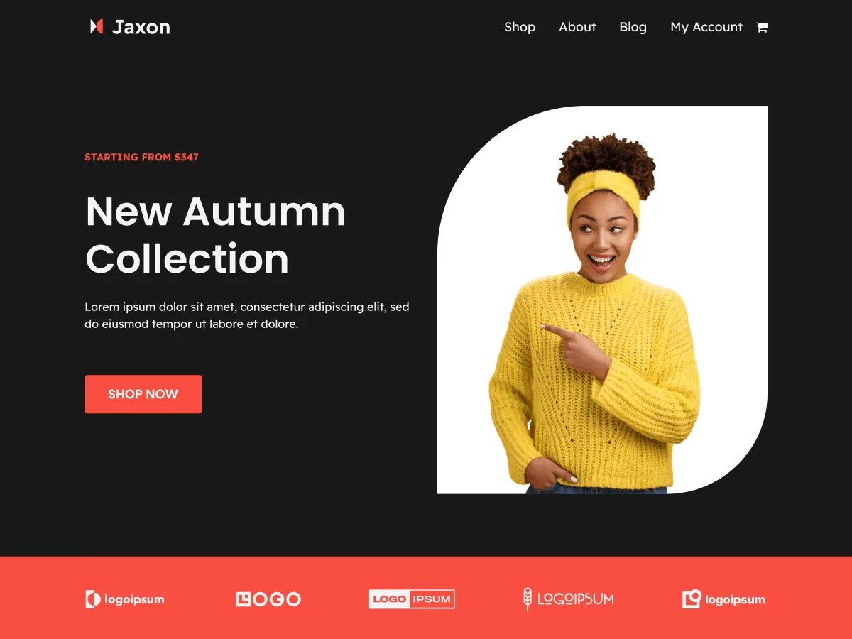 Jaxon web sitesi teması önizlemesi