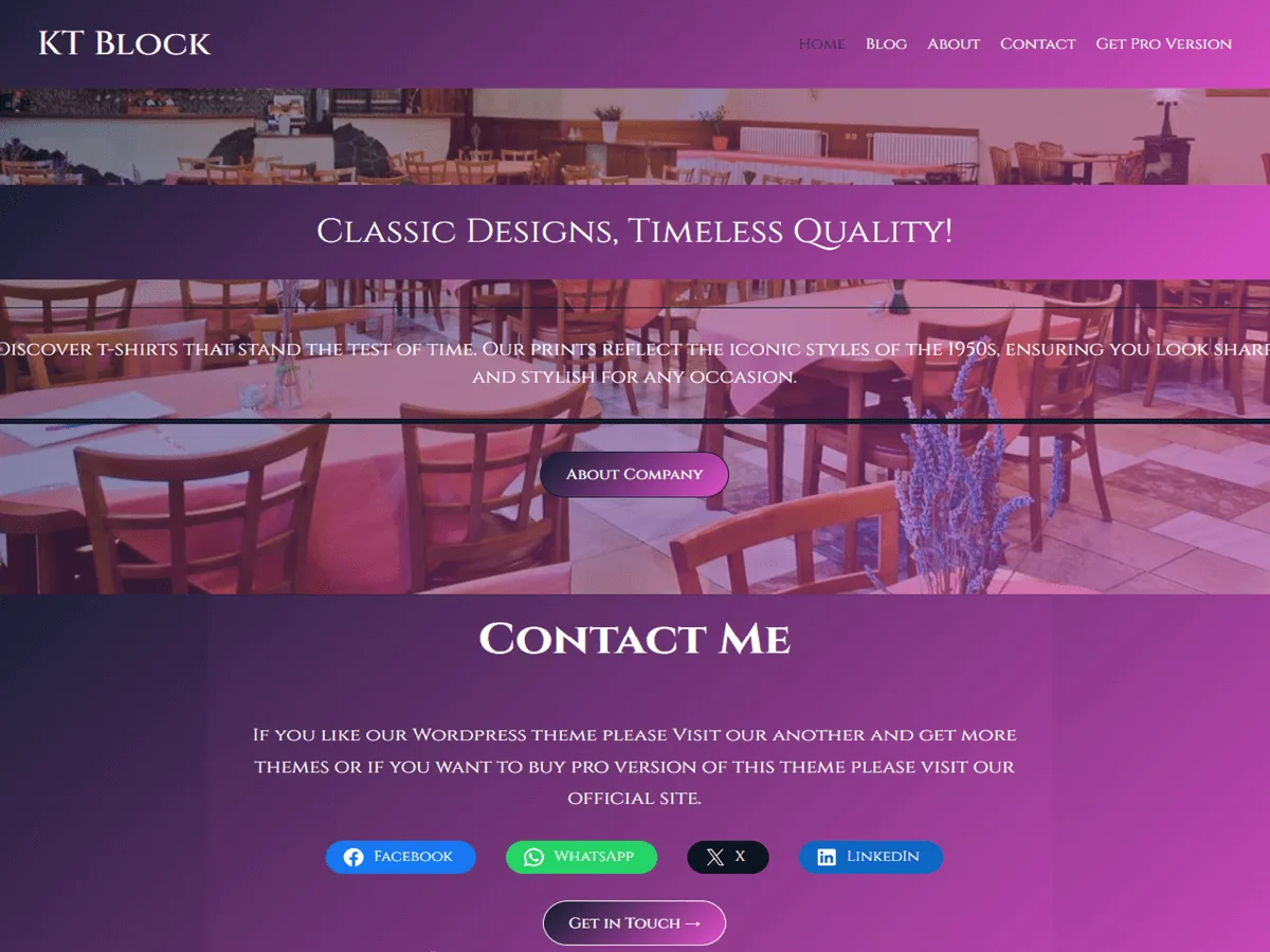 KTBlock web sitesi teması ile modern bir web sitesi tasarımı