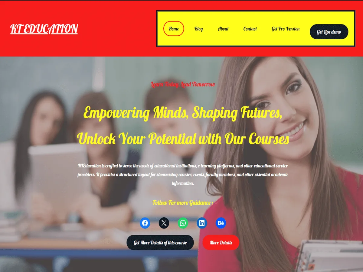 KTEducation eğitim web sitesi teması