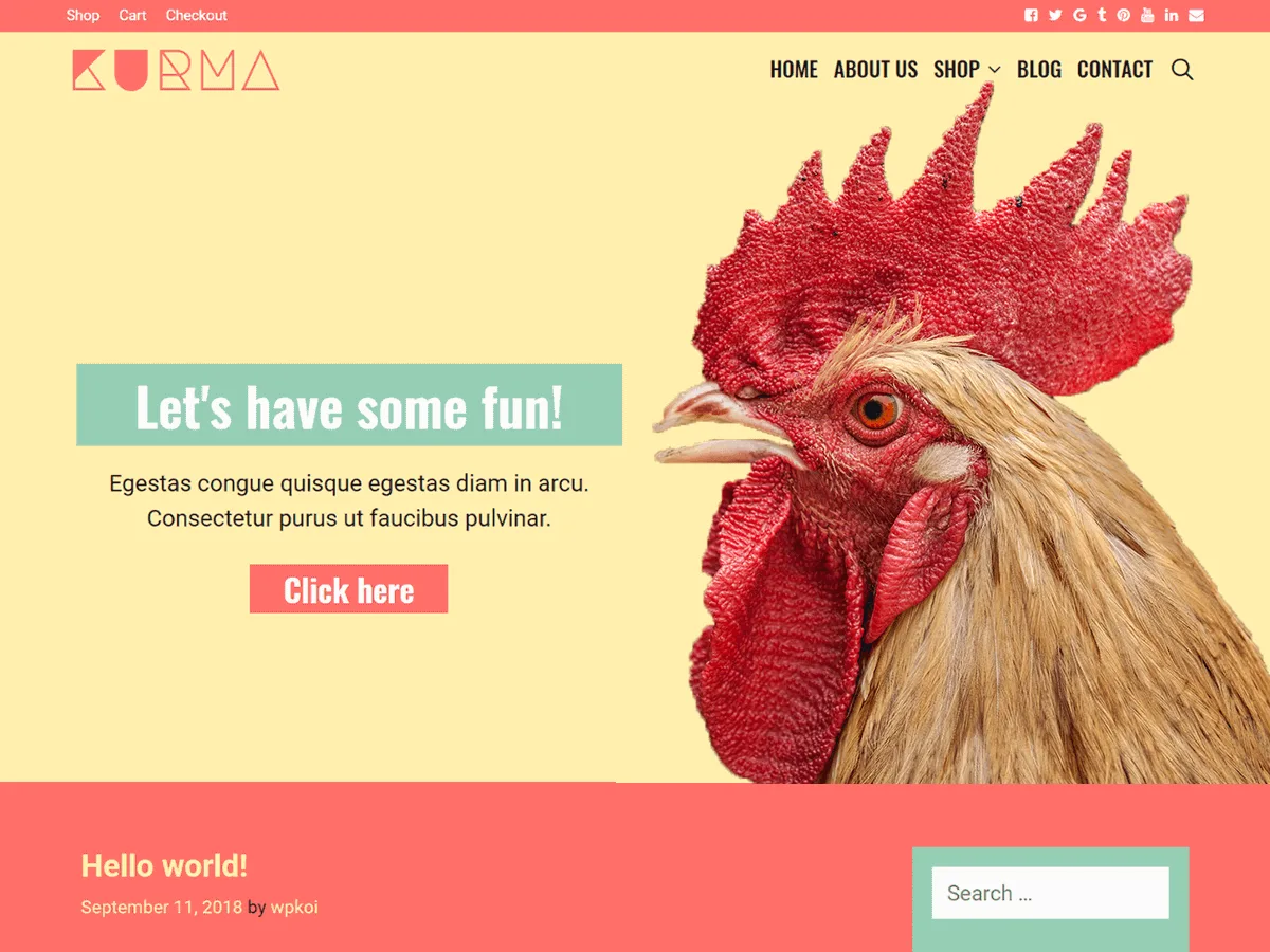 Kurma web sitesi teması önizlemesi