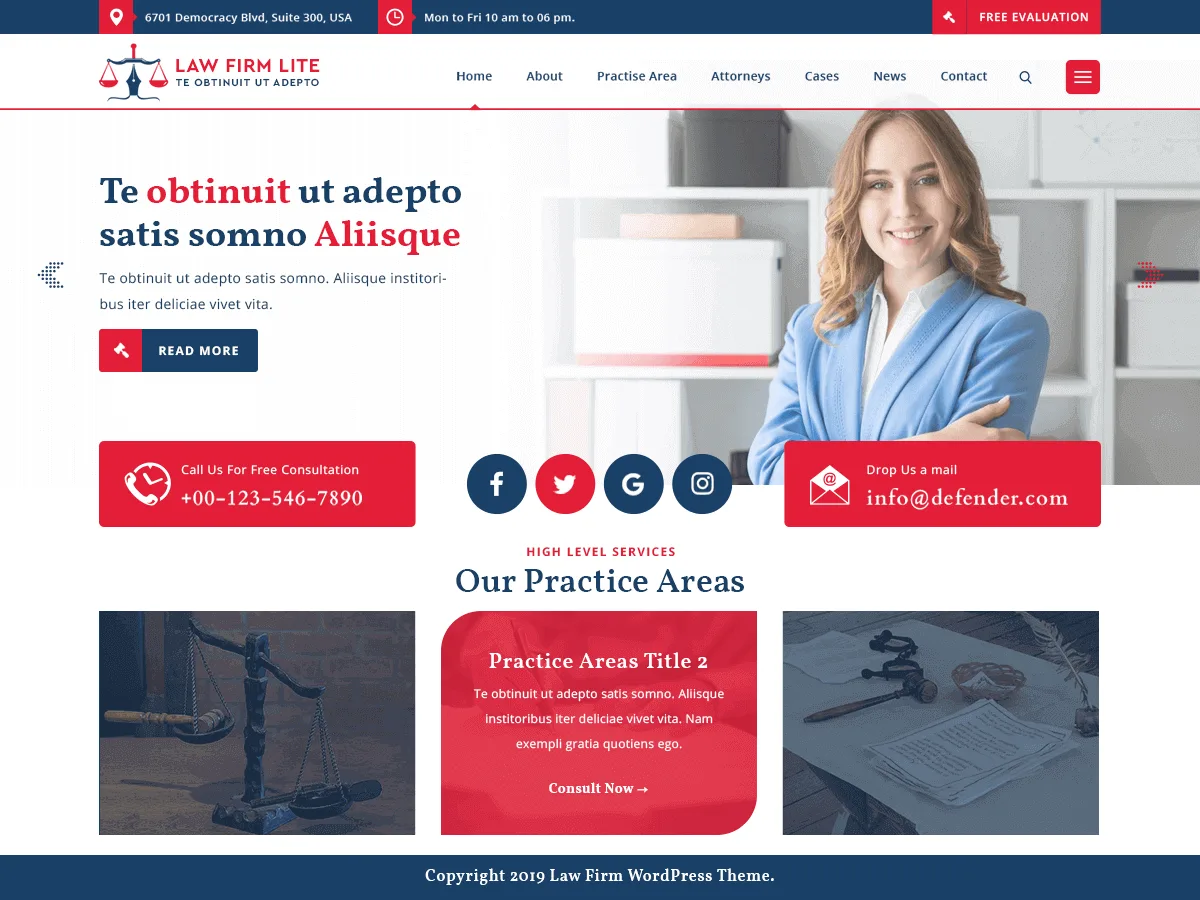 Law Firm Lite web sitesi teması - hukuk bürosu web sitesi tasarımı