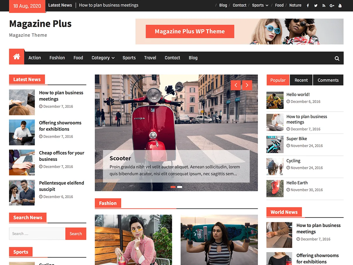 Magazine Plus web sitesi teması ile haber ve dergi sitesi tasarımı