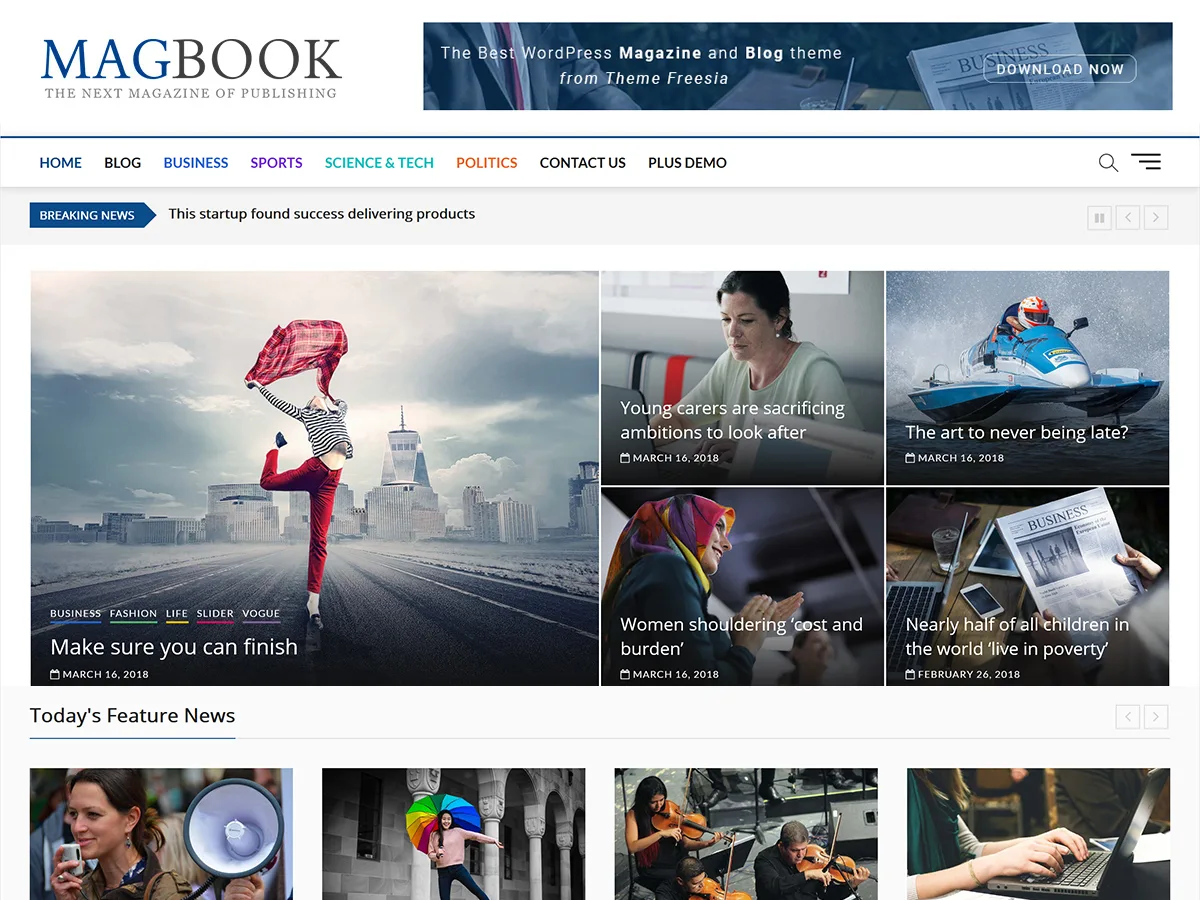 Magbook web sitesi teması önizlemesi