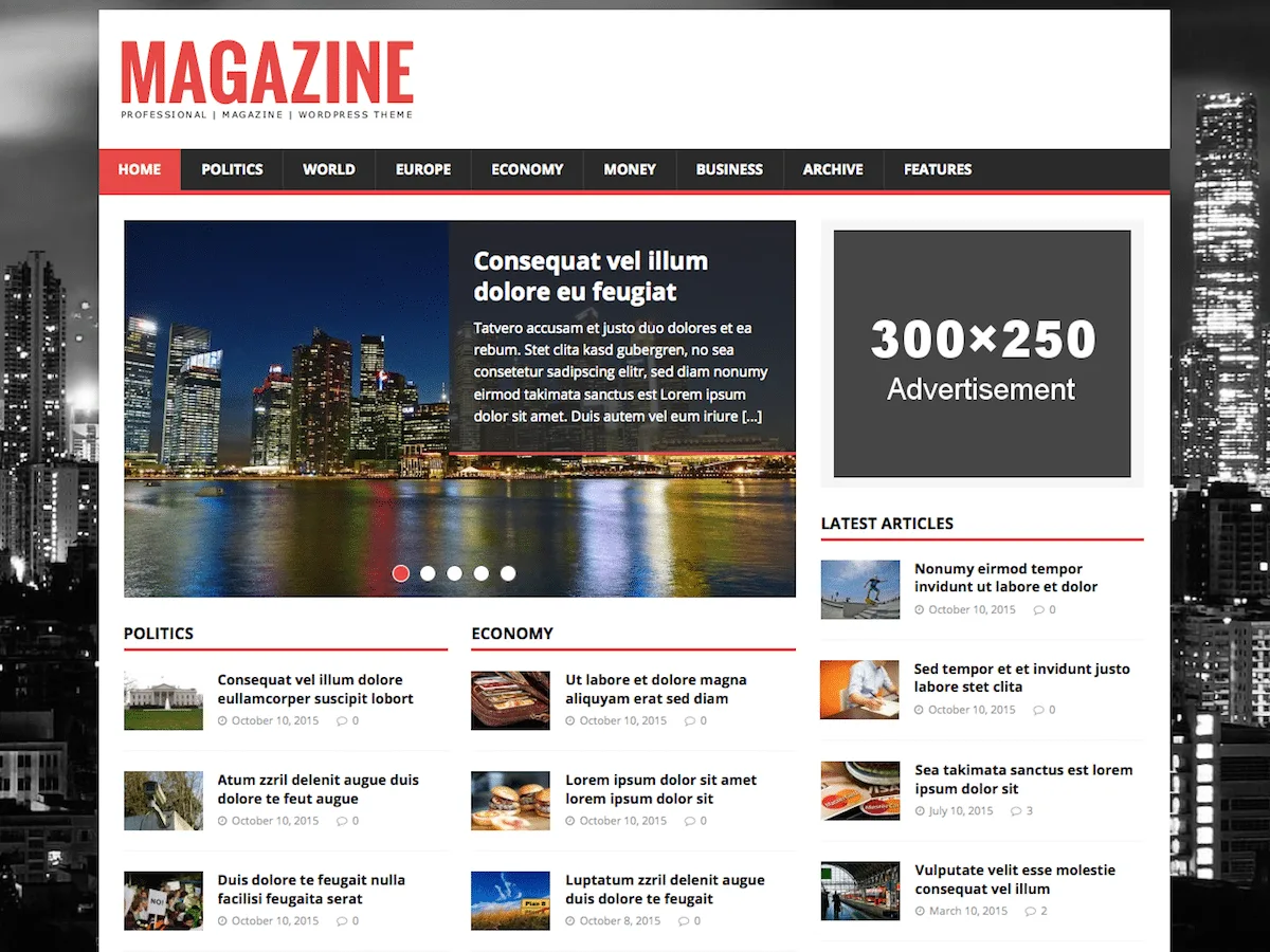 MH Magazine lite WordPress theme – responsive magazine layout