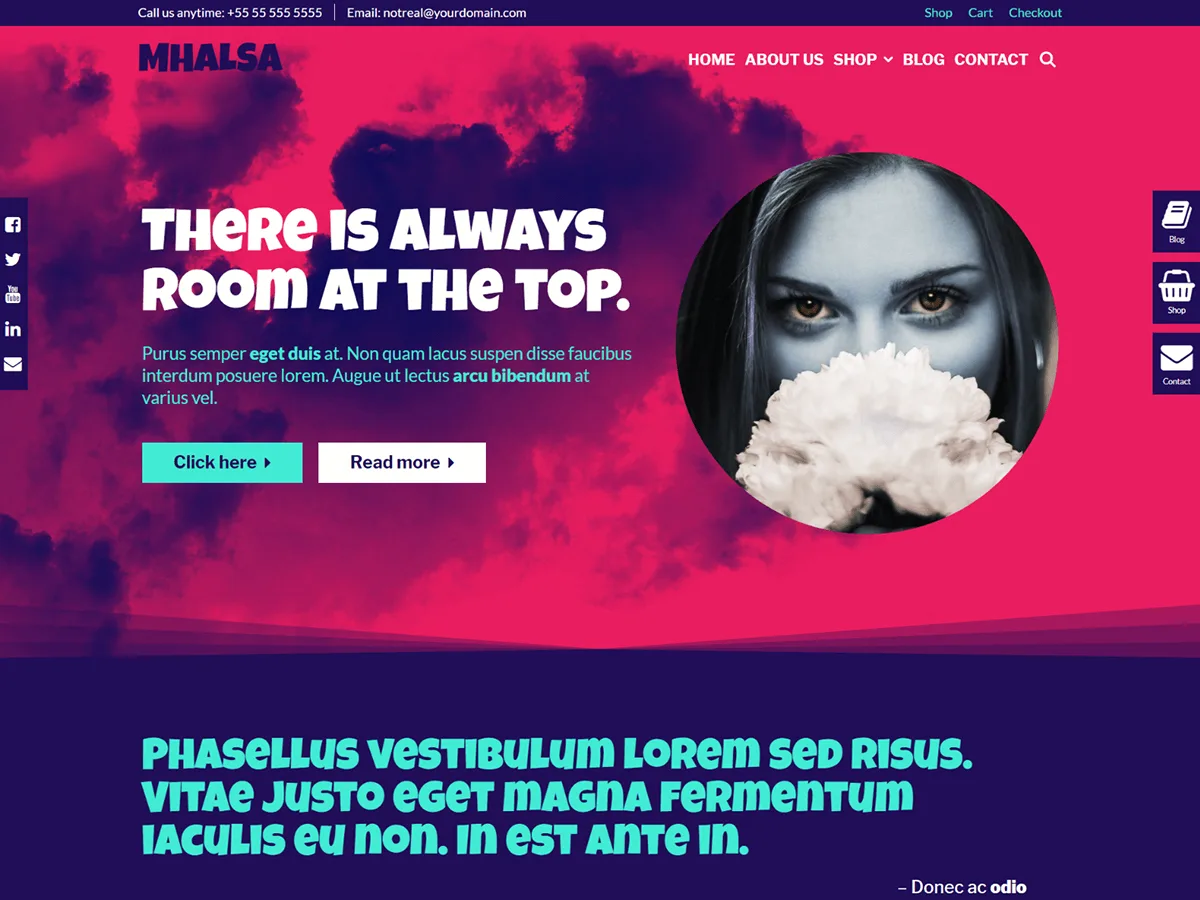 Mhalsa web sitesi teması önizlemesi