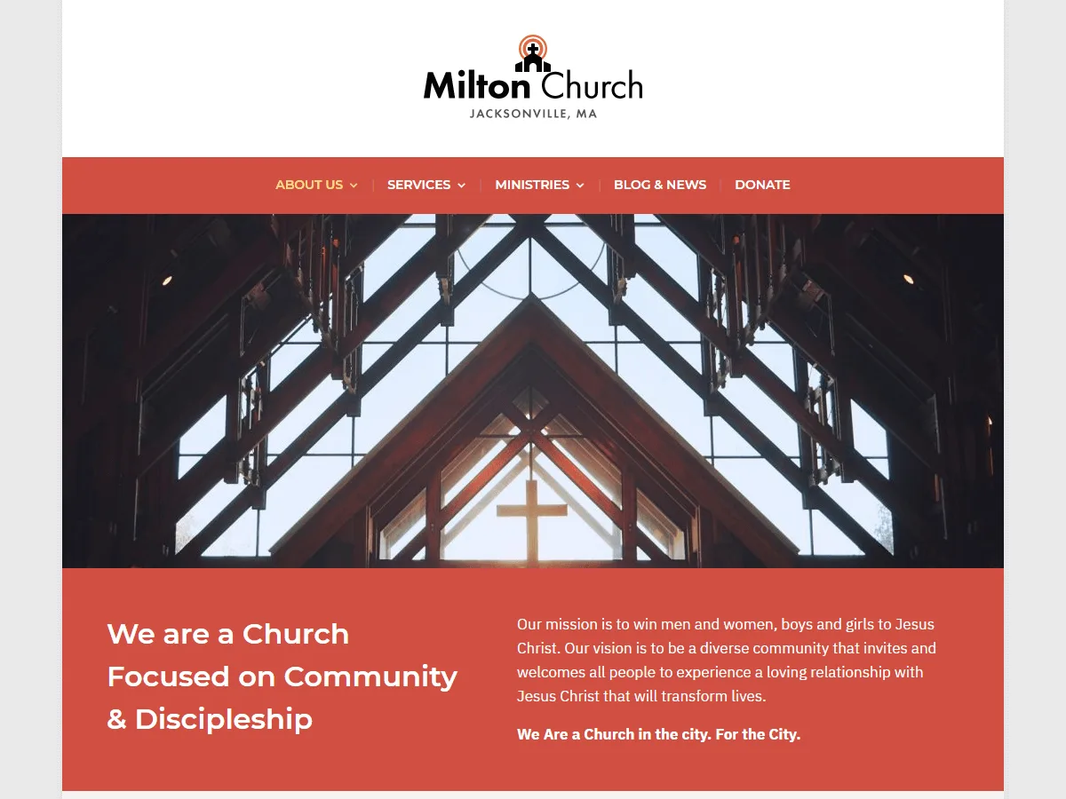 Milton Lite web sitesi teması önizlemesi