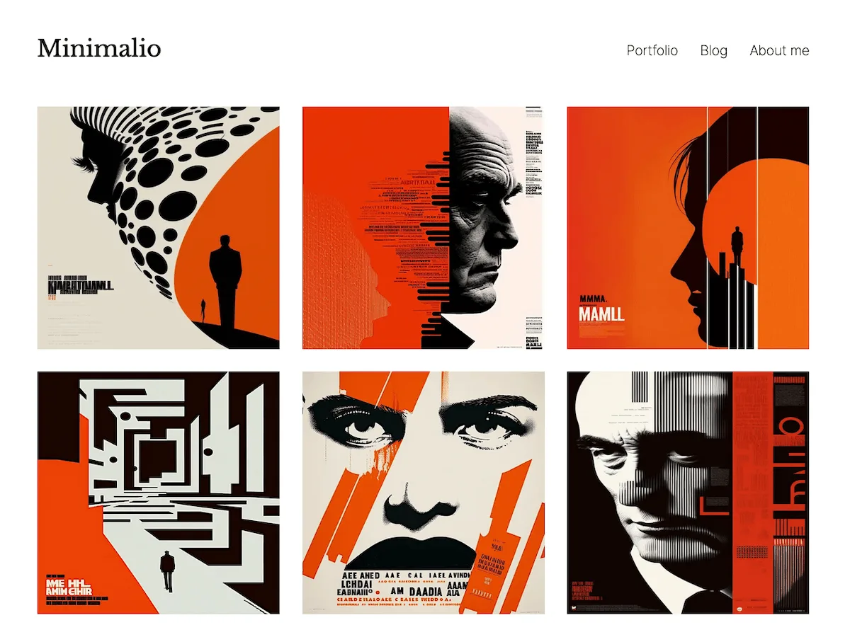 Minimalio WordPress theme – minimalist portfolio and blog design