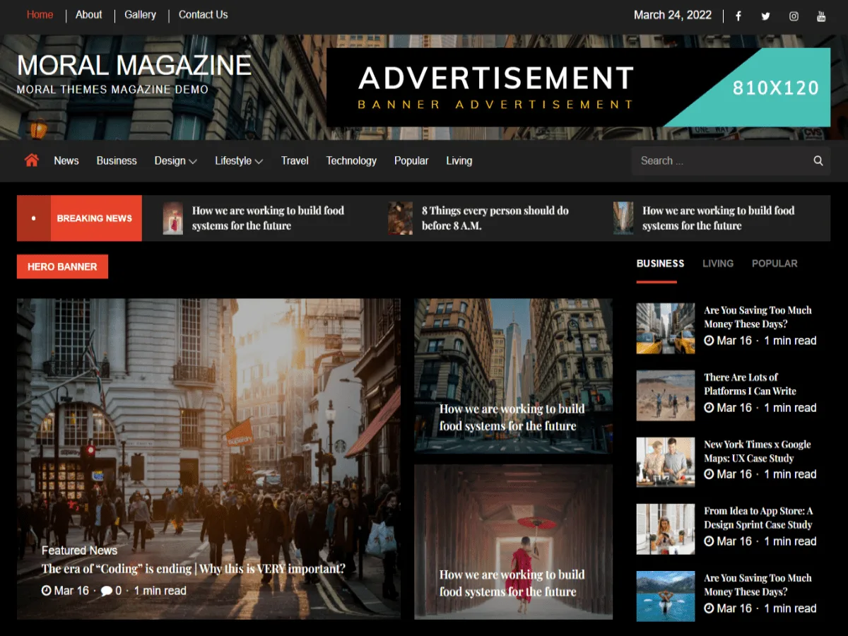 Moral Magazine web sitesi teması ile haber ve dergi sitesi tasarımı