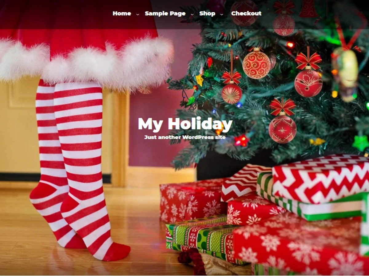 My Holiday web sitesi teması önizlemesi