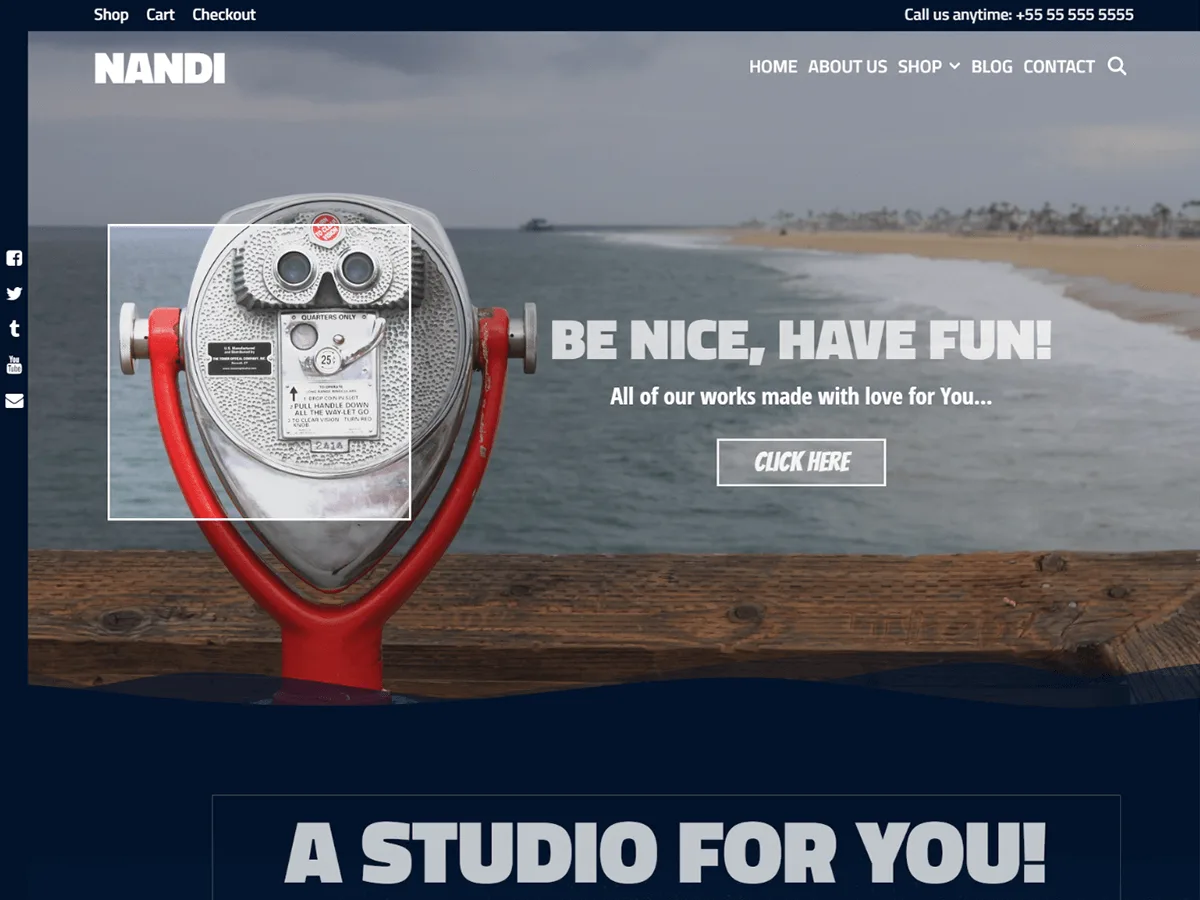 Nandi web sitesi teması önizlemesi