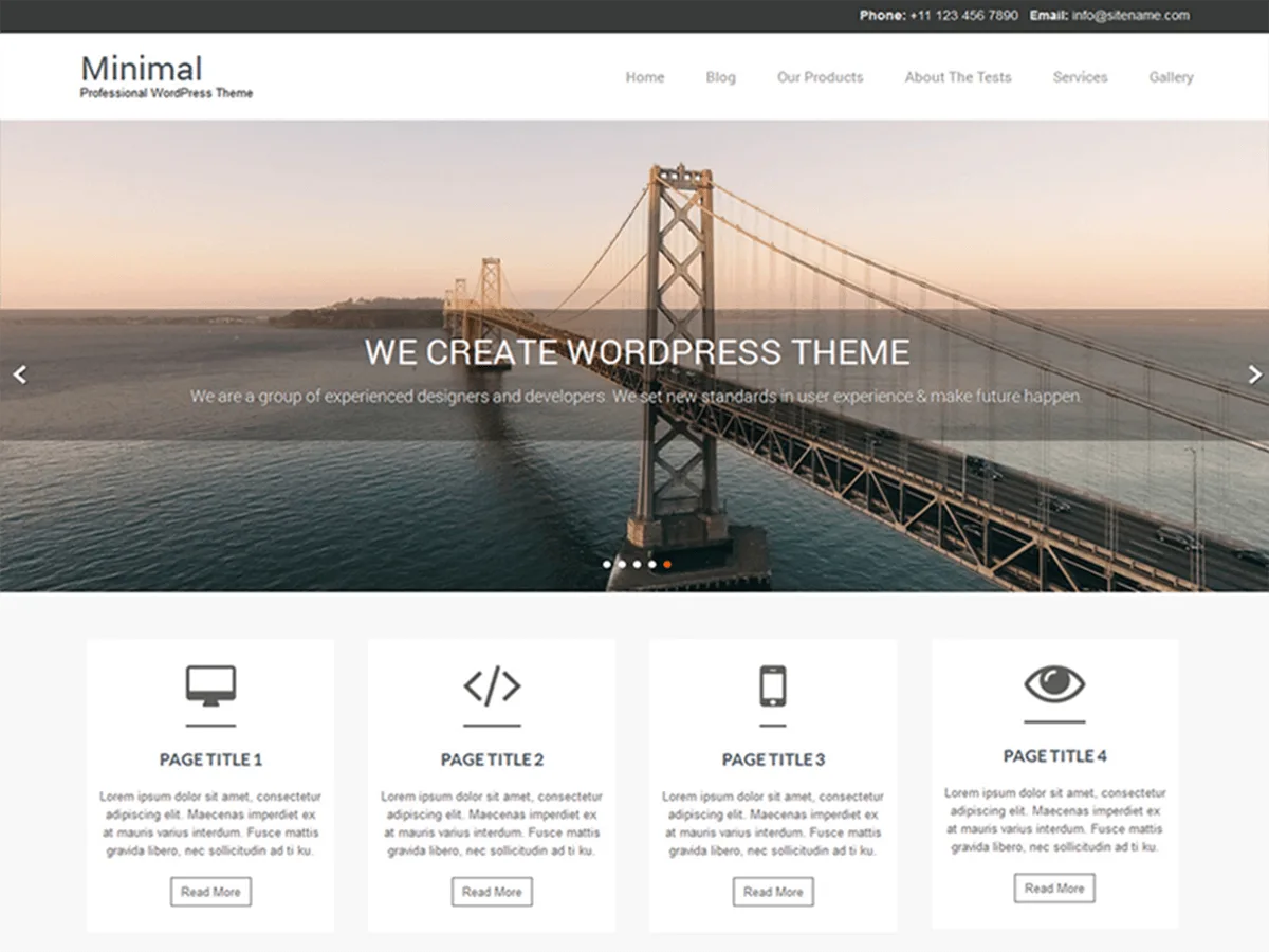 Naturo Lite web sitesi teması önizlemesi