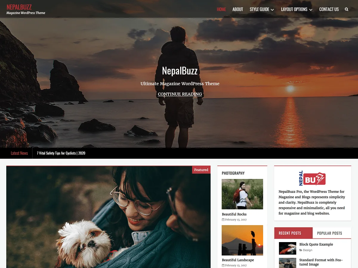 NepalBuzz web sitesi teması önizlemesi