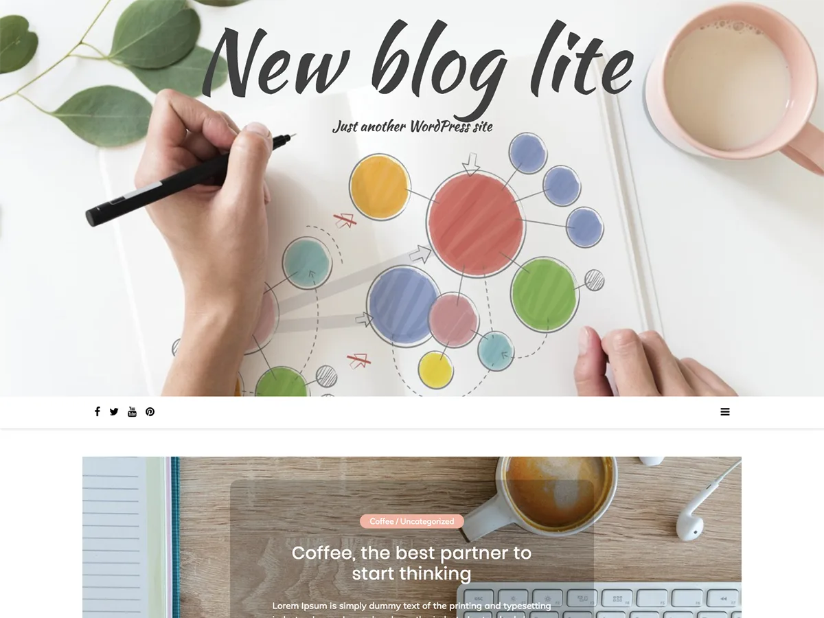 New Blog Lite web sitesi teması önizlemesi