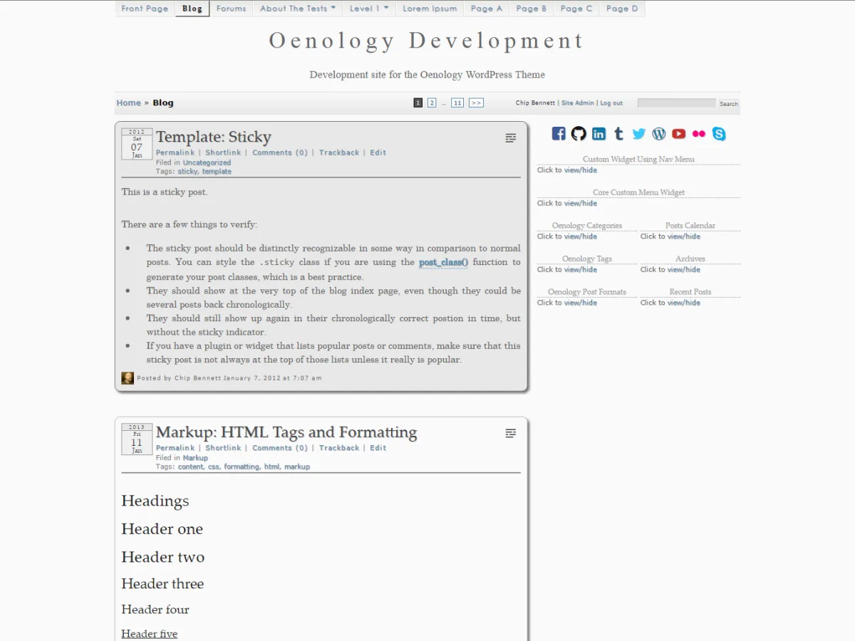 Oenology web sitesi teması önizlemesi