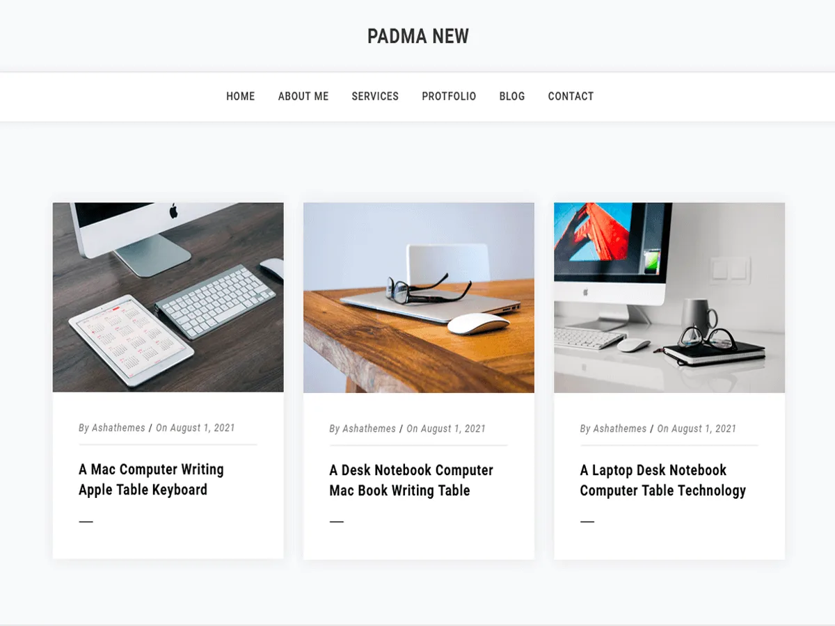 Padma New web sitesi teması önizlemesi