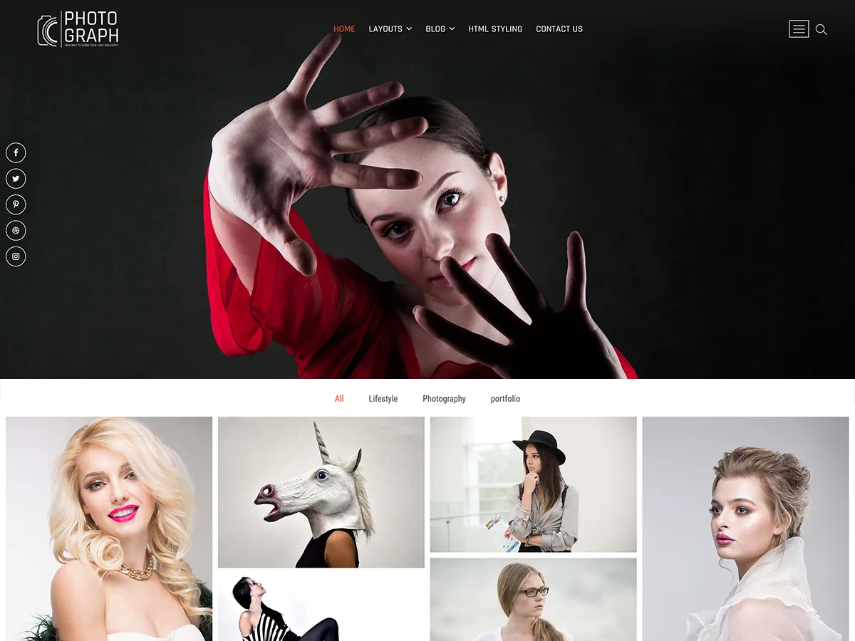 Photograph web sitesi teması önizlemesi