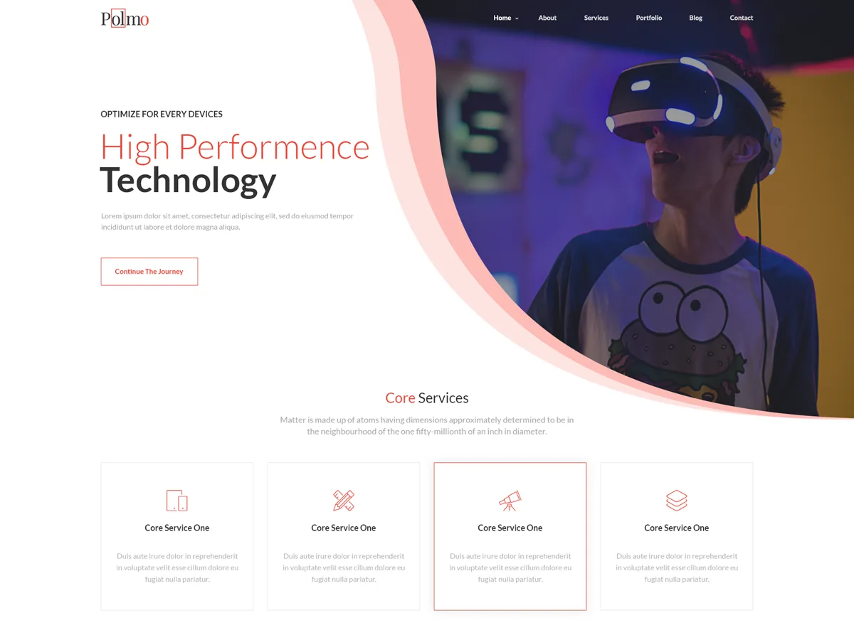 Polmo Lite web sitesi teması önizlemesi