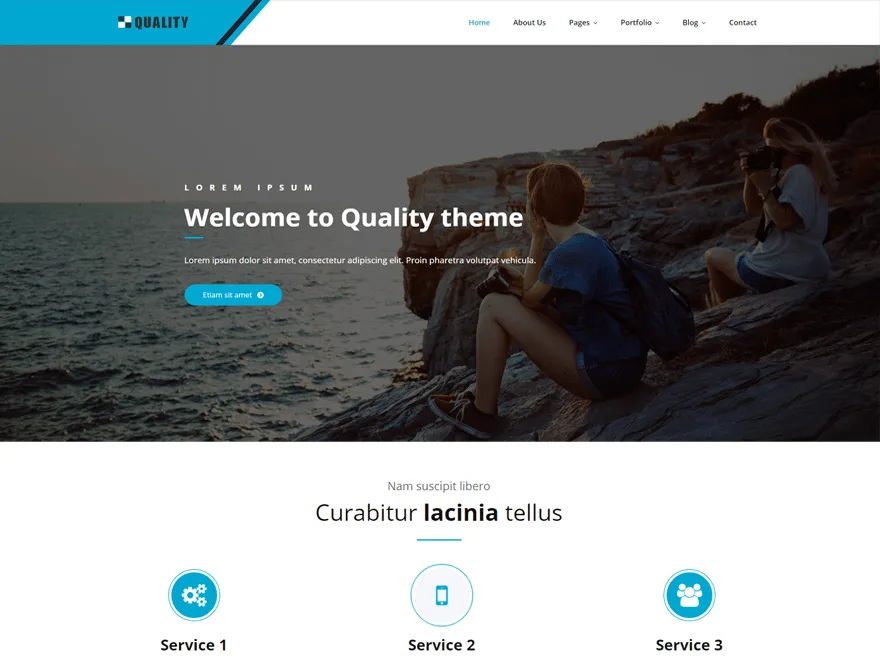 Quality blue web sitesi teması önizlemesi