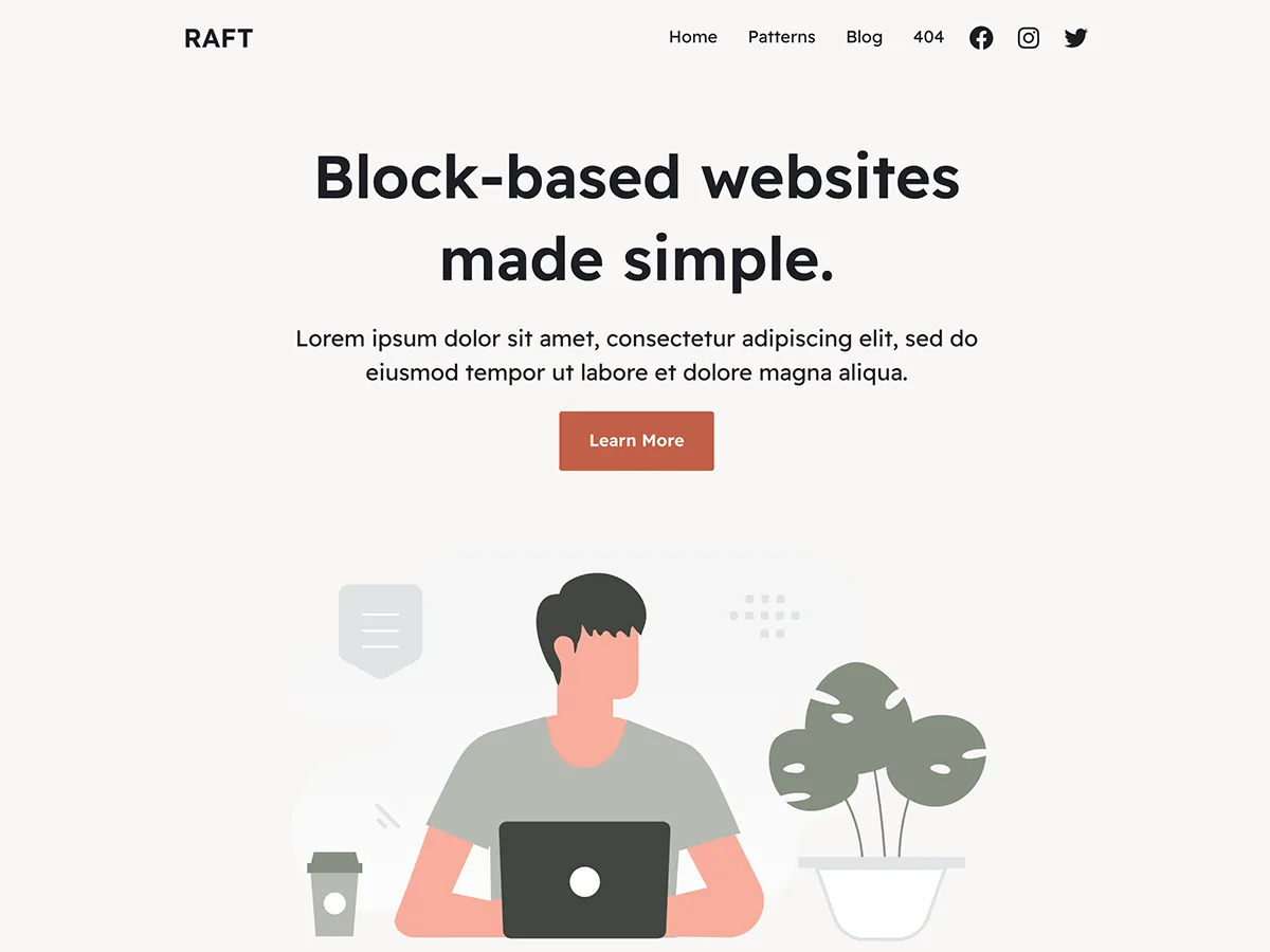 Raft WordPress theme – lightweight and FSE-compatible