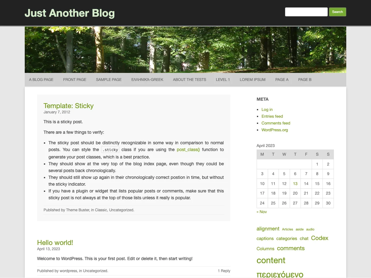 RCG Forest web sitesi teması önizlemesi