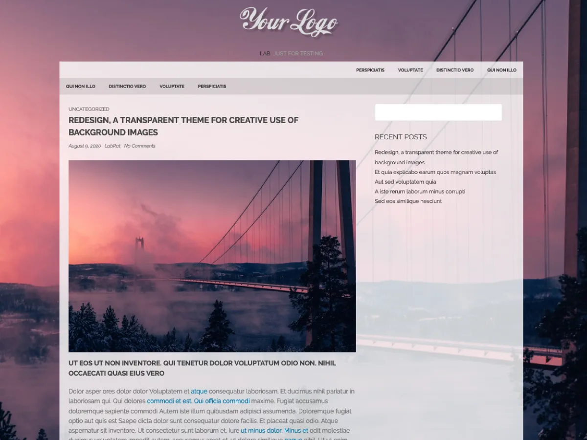 Redesign web sitesi teması önizlemesi