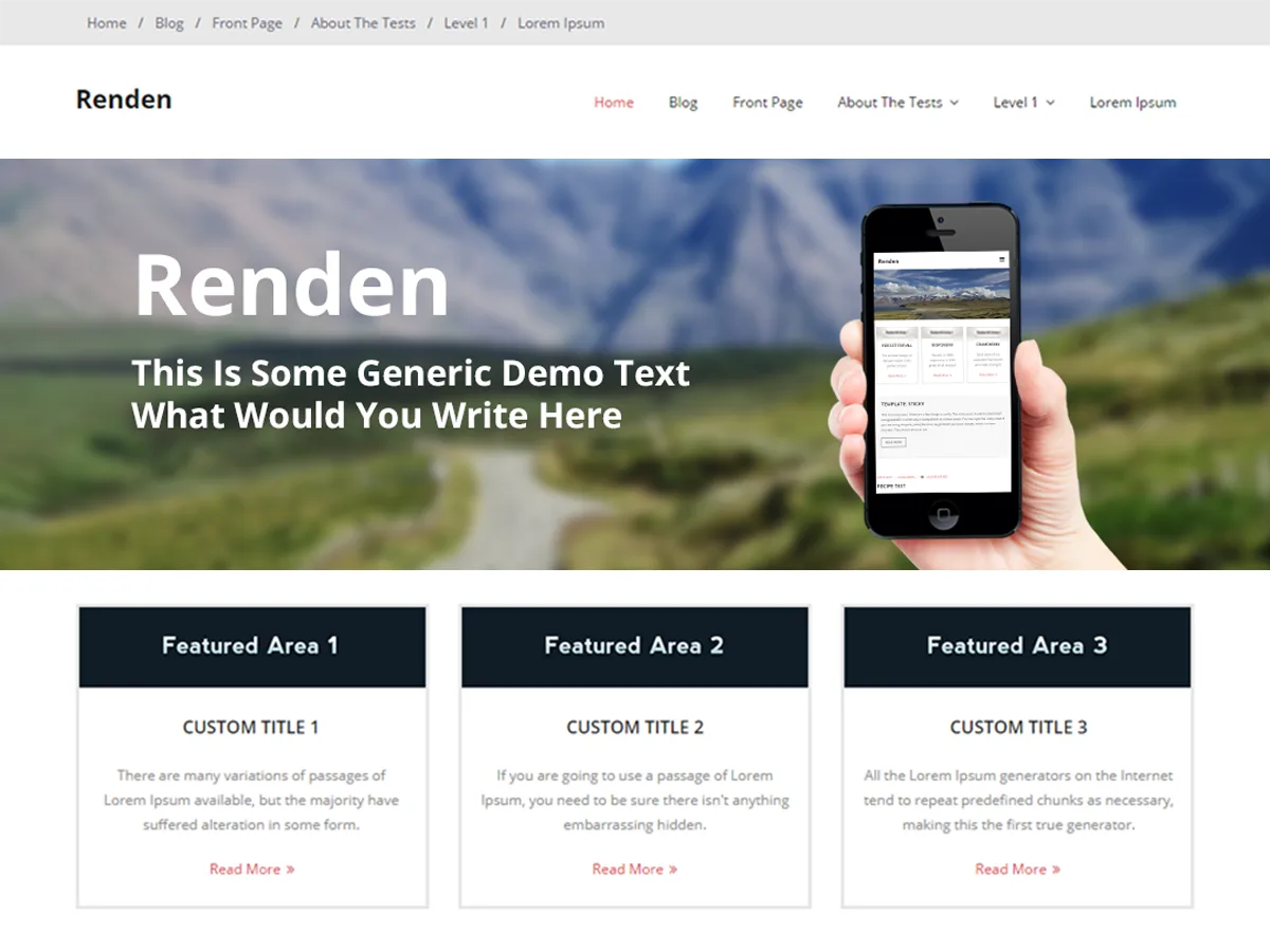 Renden web sitesi teması önizlemesi
