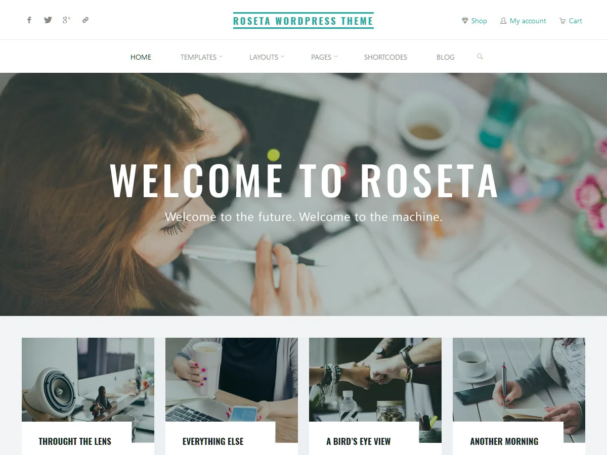 Roseta web sitesi teması önizlemesi