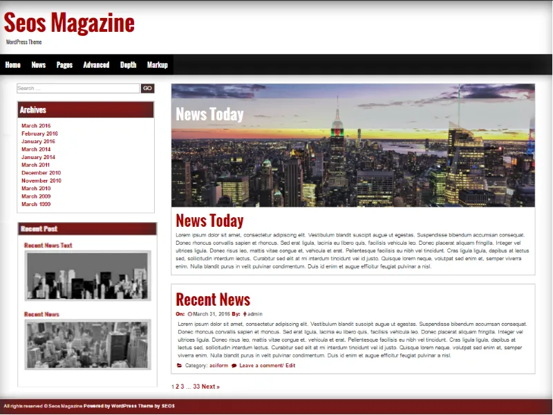 Seos Magazine web sitesi teması ile haber ve dergi sitesi tasarımı