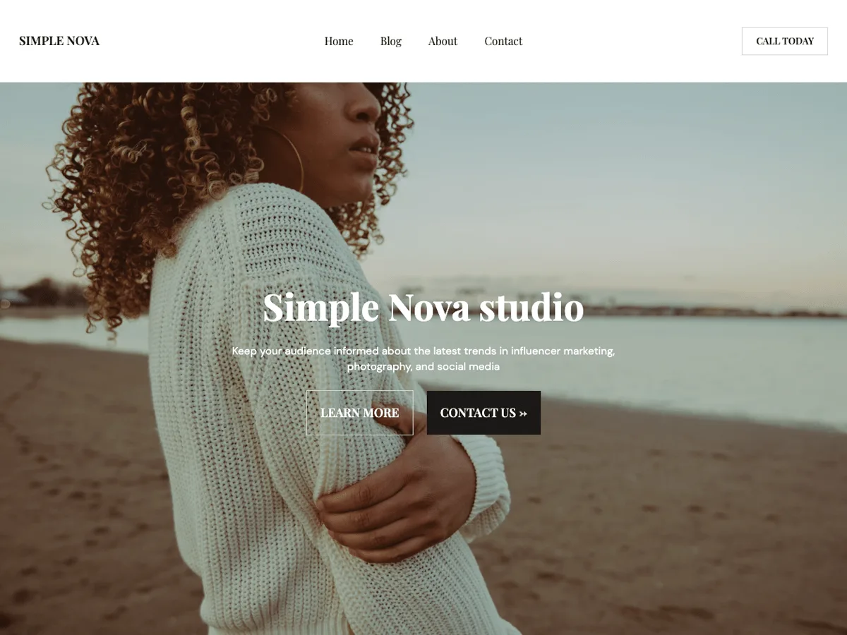 Simple Nova web sitesi teması önizlemesi