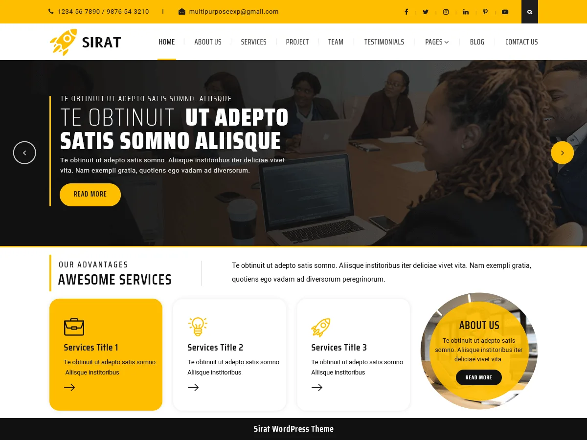 Sirat web sitesi teması ile profesyonel bir web sitesi tasarımı