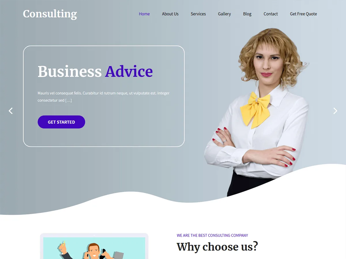 SKT Consulting web sitesi teması önizlemesi