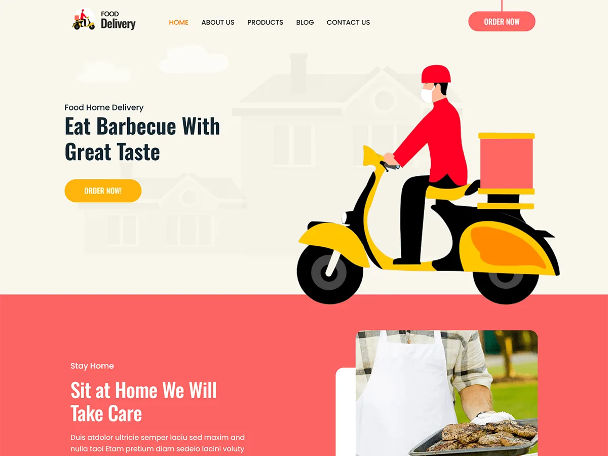 SKT Eatsy restoran web sitesi teması önizlemesi