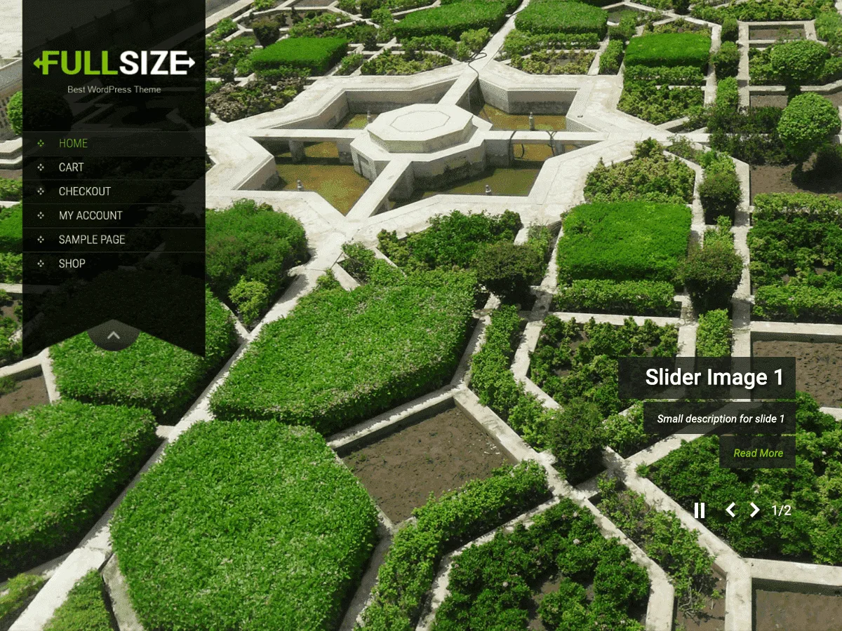 SKT Full Width web sitesi teması genel bakış