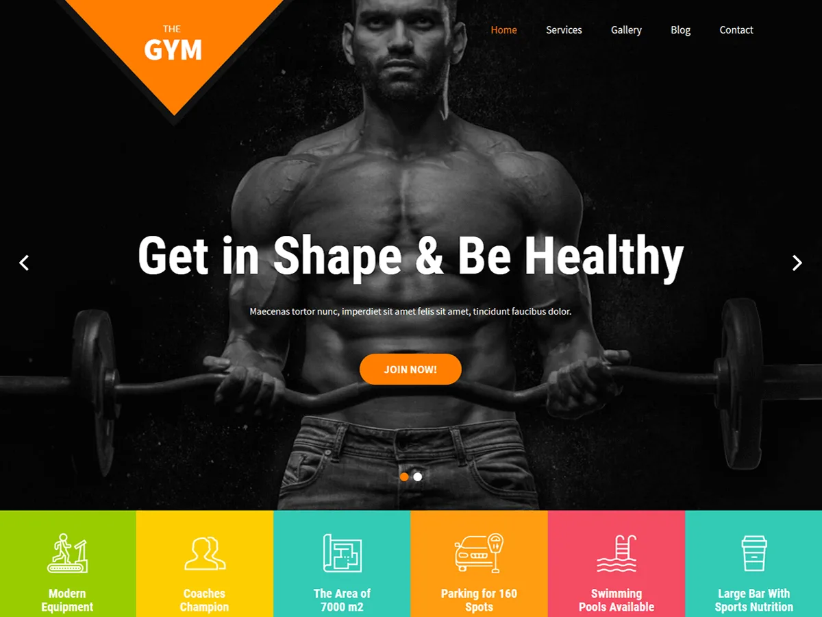 SKT Gym web sitesi teması ile spor salonu ve fitness sitesi tasarımı
