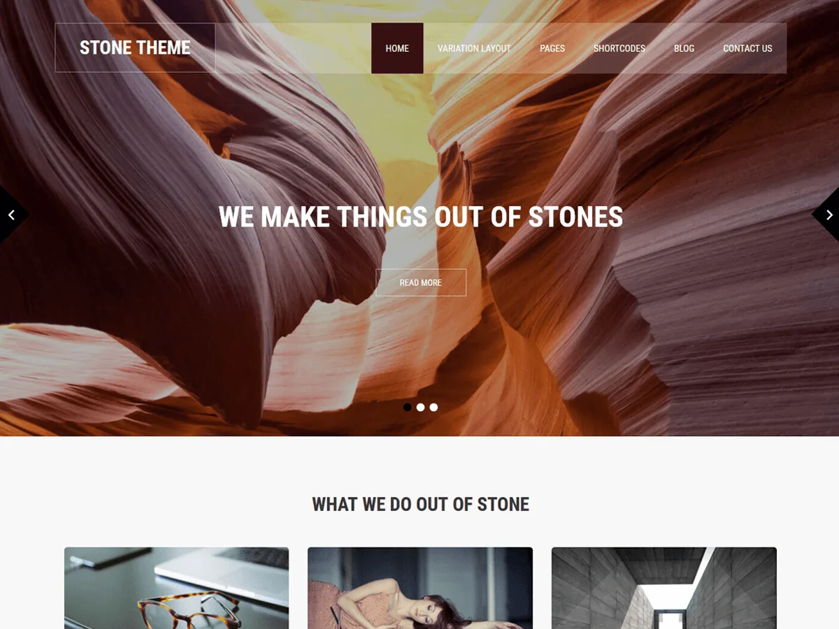 SKT Stone Lite web sitesi teması önizlemesi